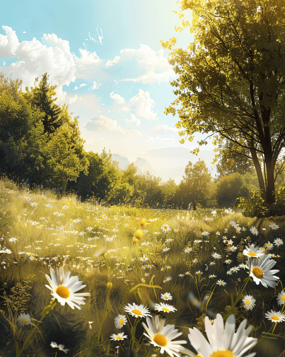 Daisy Dreamscape 40x50cm - Timanttimaalaus