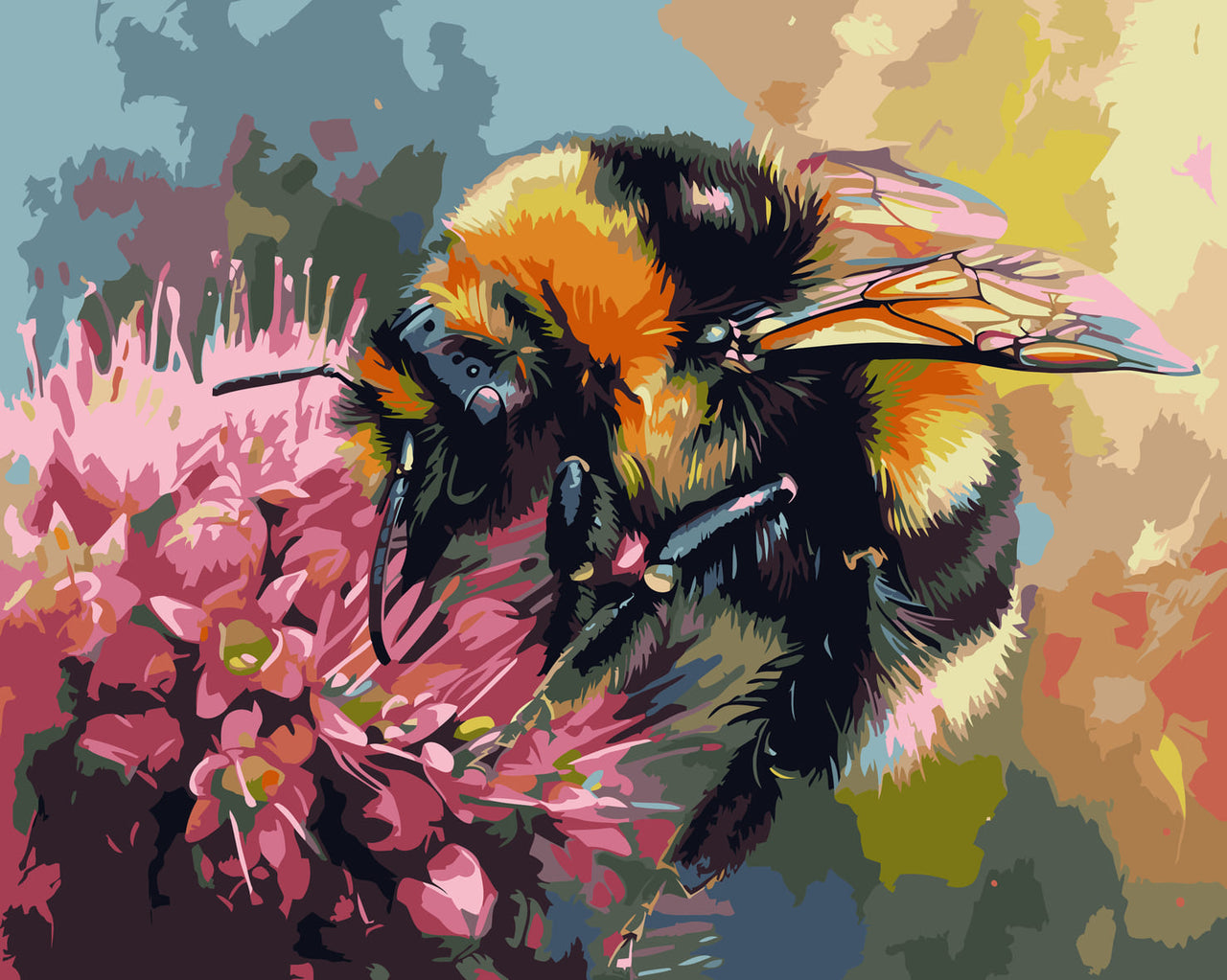 Buzzy Blossom Symphony - Paint By Numbers