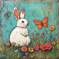 Thumbnail for Meadow Bunny 30x30cm - Timanttimaalaus